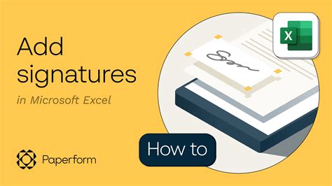 How to add digital signature in excel YouTube