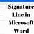 add signature lines to word