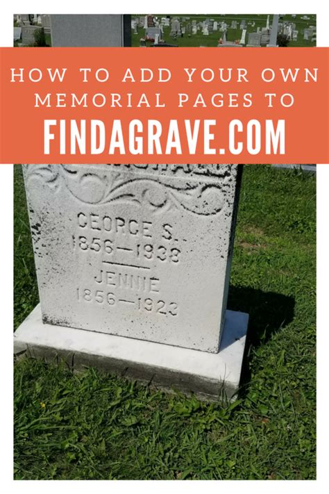 add a memorial to findagrave