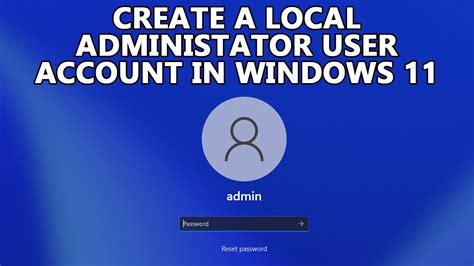 add an admin account to windows 11