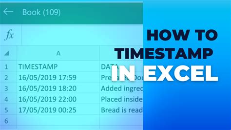add automatic timestamp in excel