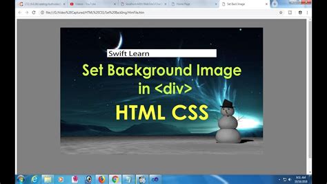 add background image to div in html