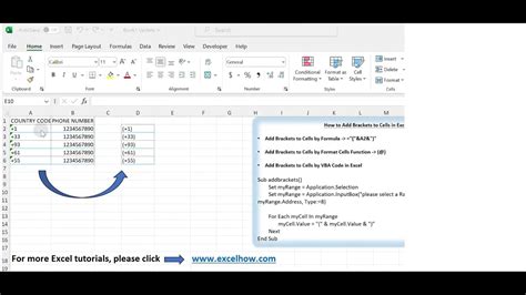 Add Brackets In Excel Cell