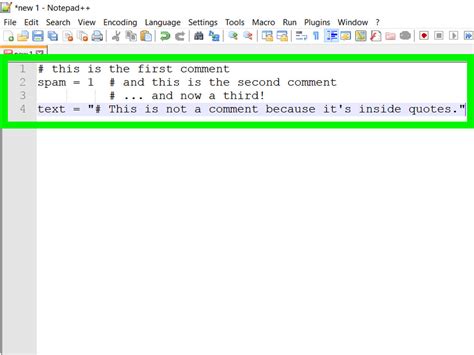 add comment in python file