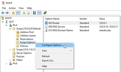 add custom scope option to dhcp windows