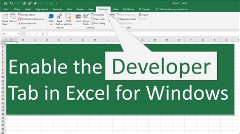 Add Developer Tab In Excel Online