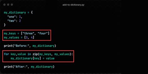 add elements to dictionary python for loop