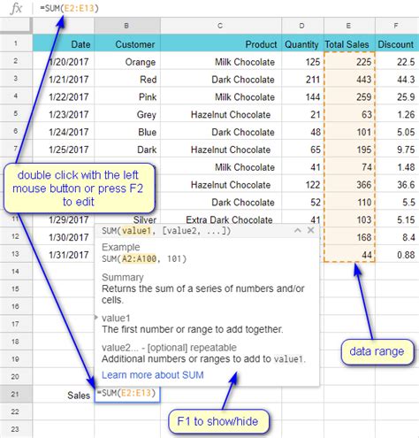 add formula in google docs
