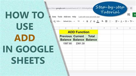 add function in google sheets