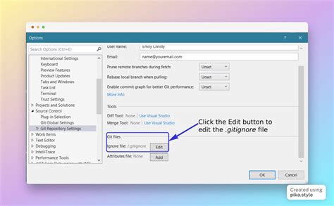 add git ignore file in visual studio 2022