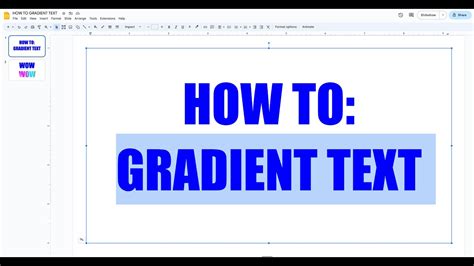 add gradient to text google slides