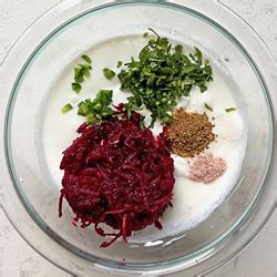 Add Grated Beetroot to Yogurt Mixture