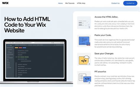 Add Html Code To Wix Website
