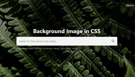 add image in background html css