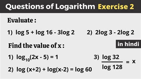 add maths logarithms questions and answers