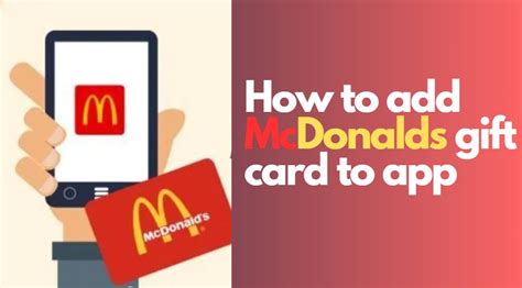 add mcdonalds gift card to app