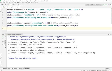 add new data in dictionary python