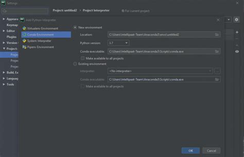 add python interpreter pycharm windows