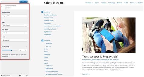 Add Sidebar In Wordpress Page