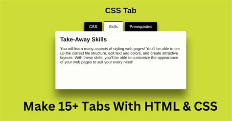 Add Tab Using Html