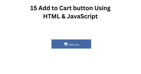 Add To Cart Javascript Example