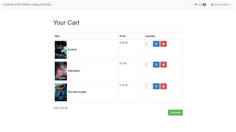 Add To Cart Session Laravel