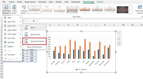 Add Title to Excel Graph