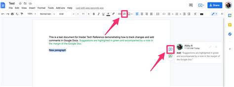 adding comments to google docs
