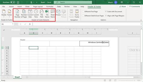 Add Footer to Excel