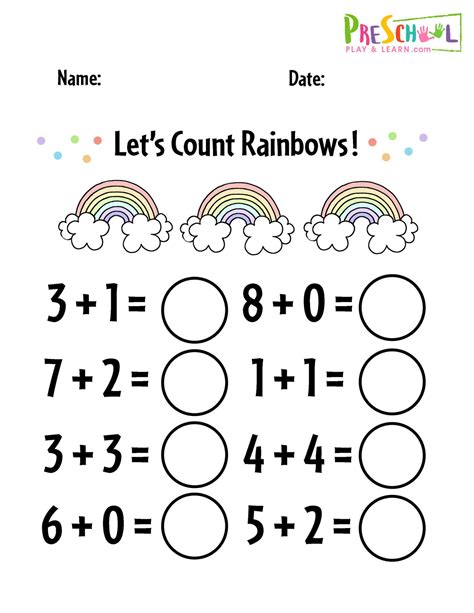 Adding Numbers Worksheets Kindergarten
