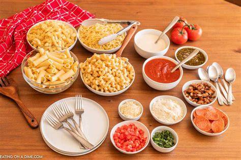 Adding Sauce Toppings Pasta