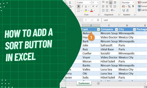 Add Sort Button in Excel