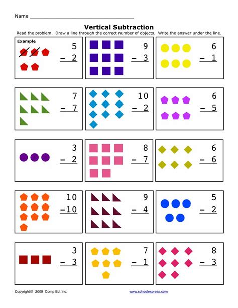 addition subtraction worksheet for kindergarten
