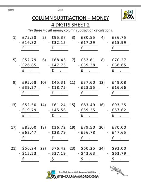 Addition Subtraction Worksheets Ks2 Maths