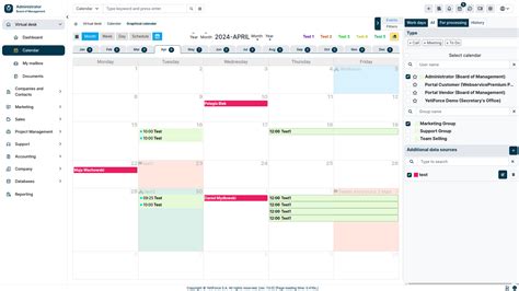 Additional Features Calendar
