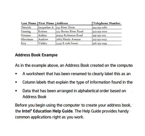 Address Book Example