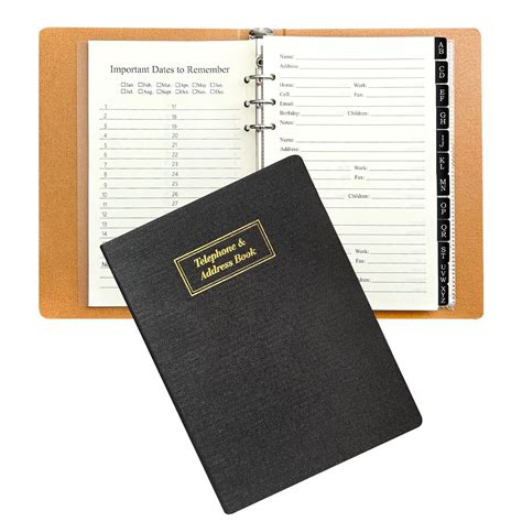 Desktop Address Book Refillable Address Book Easy Comforts