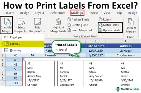 Address Label Excel Format