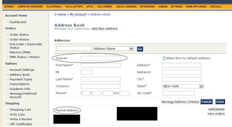 address nickname example