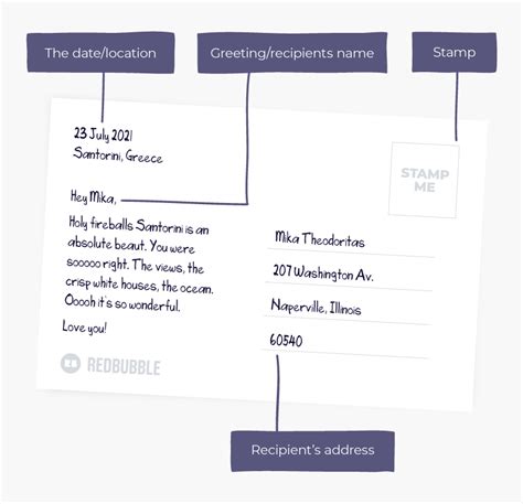 addressing a postcard