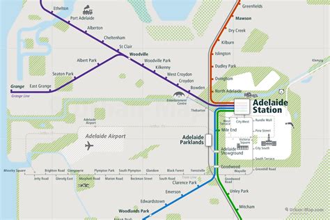 adelaide train station map