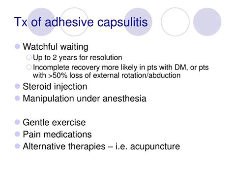 Adhesive Capsulitis Tx