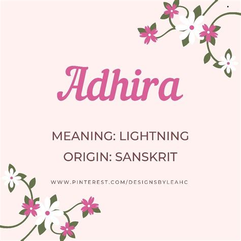 adhira name meaning