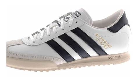 Adidas Beckenbauer White/Grey Leather Trainers Adidas Beckenbauer White