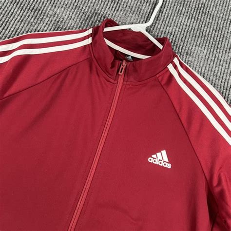 Adidas jacket womens red