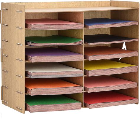 adiroffice wooden literature organizer sorter