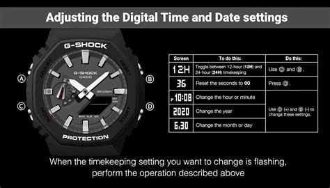 Adjust Digital Time G Shock
