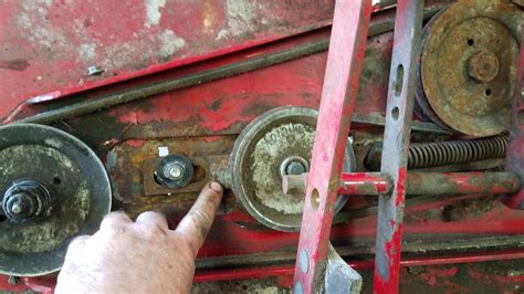 adjust mower deck belt tension craftsman