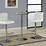 ROUND ADJUSTABLE CLEAR GLASS BISTRO/DINING TABLE /CAFE TALL/HIGH