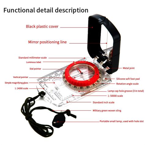 adjustable declination compass